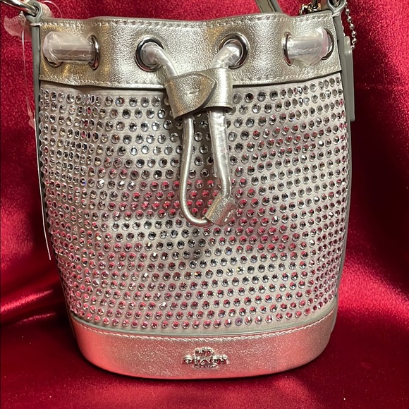 NWT Coach Silver mini Bucket Bag - Picture 2 of 10